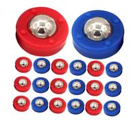 Healeved 30 Pezzi Accessori per Gioco da Tavolo Shuffleboard Mini Pucks in Acciaio e Plastico Rulli di Precisione Compatti per Intrattenimento e Riunioni Familiari