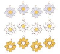 Healeved 30 Pezzi Ciondoli in Lega a Forma di Fiore Otto Petali, Ciondoli Fai da Te per Gioielli e Portachiavi, Accessori Colorati Resistenti per Creazioni Artigianali e Colore Casuale