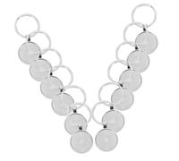 Healeved 30 Pezzi Portachiavi in Vassoi Cabochon Tondi Accessori Creativi per e Charm Personalizzati