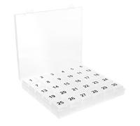 Healeved 30griglie Porta Pillole Mensile Organizer per Medicinali da Viaggio Organizer per Pillole da Giorni Chiusura Ermetica Materiale Pp Trasparente
