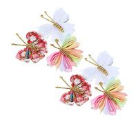Healeved 3paia Butterfly Hair Barrettes Handmade Hair Clips for Girls Adorable Decorative Accessories for Various Hairstyles and Parties