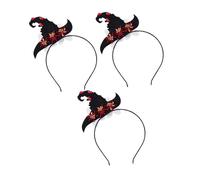Healeved 3pezzi Cerchietto Halloween da Strega con Decorazione Floreale Fascia per Capelli Adatta Ragazza e Donne Accessorio per Feste di Halloween e Travestimenti da Strega