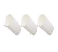 Healeved 3pezzi Cestini Portaoggetti Appendibili in Plastica Bianca per Organizzazione Carrello e Raccolta Rifiuti, Design Compatto e Sospeso per Negozio e Stanza