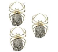 Healeved 3pezzi Decorazione Cristallo Naturale Forma Di Ragno Ornamento Unico Per Casa e Ufficio Minerali Cristallina Design Brillante e Delicato Per Atmosfere Uniche