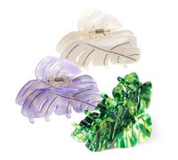 Healeved 3pezzi Leaf Hair Claw Clips Per Donna Clip Per Con Forte Presa Elegante Design Foglia Accessori Moda Per Per Ogni Occasione
