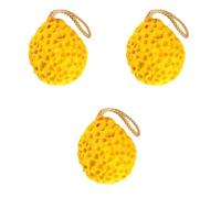 Healeved 3pezzi Palla Da Bagno Esfoliante Forma Di Favo Portatile Spugna Per Pulizia Viso e Corpo Materiale Idrofilo Morbido e Leggero Per e Massaggio Colore Casual