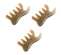 Healeved 3pezzi Pettine Massaggiante Corno Bue Per Guasha e Scraping Strumento Per Massaggi Del Adatto Per Scalp e Resistente