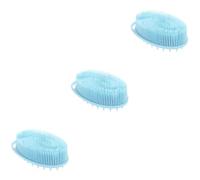 Healeved 3pezzi Spazzola Da Bagno Per Silicone Con Testa Morbida e Manico Spazzola Sensoriale Per Massaggio Corpo e Pulizia Profonda Strumento Per Esperienze Di Bagno Confortevoli e