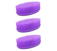 Healeved 3pezzi Spazzola Da Bagno Silicone Per Massaggio Scrubber Doccia Materiale Alimentare Facile Da Trasportare Perfetta Per Massaggi Familiare