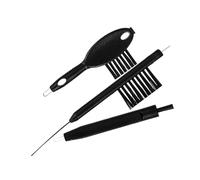 Healeved 3pezzi Spazzola per Pulizia degli Apparecchi Acustici Kit per Pulizia Detergente per Cuffie Piccola Spazzola per Tubi Comoda Impugnatura Portatile Buona Qualità