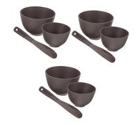 Healeved 3sets Ciotole Silicone Ciotola Per Miscelazione Maschere e Cere Kit Per Trattamenti Facile Con Design