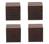 Healeved 4 Pezzi Blocchi di Legno di Noce Nero Quadrati per Intaglio, Cubi Resistenti All'usura in Legno Naturale, per Artigianato e Aule di Arte e Mestieri