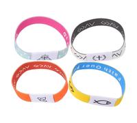 Healeved 4 Pezzi Braccialetti Religiosi con Versetti Biblici Nfc Abbraccio Aderente Colorato per Uomini e Donne Adatti a Scuola e Ministero Giovanile