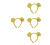 Healeved 4 Pezzi Cerchietto con Orecchie da Orso e Antenne Ape Giallo | Leggero e Confortevole, Resistente alla Deformazione, per Festa e Ballo in Maschera