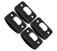 Healeved 4 Pezzi Contropiastra in Acciaio Inox Piastra Di Riscontro Della Porta Piastra Di Riscontro Stipite Della Porta Di Del Telaio Della Black