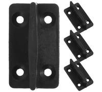 Healeved 4 Pezzi Dispositivo Nero e Scorrevole Plastico da per Inferiore di Posizionamento Silenzioso Versatile Montaggio per Interno come Barn Doors e Closet