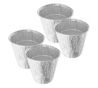 Healeved 4 Pezzi Fodere Monouso in Alluminio da 830ml per Secchiello di Grasso Barbecue, Resistenti a Temperature Elevate per Picnic e Grigliate All'aperto