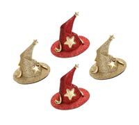 Healeved 4 Pezzi Forcine Halloween Cappello Strega con e Accessori in Artificiale Decorazioni Costume Cosplay Donna e per Mascherata