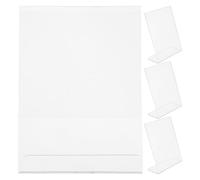 Healeved 4 Pezzi Porta Menu da Tavolo in Acrilico Espositore Segnaposto Verticale Trasparente per Ristorante Ufficio Eventi Supporto Cartellini e Qr Code