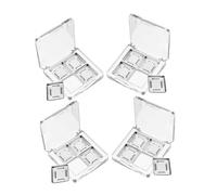 Healeved 4 Pezzi scatola di ombretti scatola trasparente palette di ombretti per donna ombretti vuoti tavolozza di trucco vuota tavolozza trucco paletta per il trucco plastica Transparent