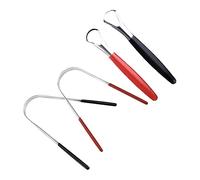 Healeved 4 Pz raschietto per lingua spazzolino dentifricio bocca scrubber per le labbra pulitore lingua pulisci-lingua strumento per raschiare la lingua pulitore orale Acciaio inossidabile