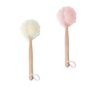 Healeved 4 Pz Spazzola Da Bagno a Manico Lungo Lavasciuga Per La Della Vasca Da Bagno Spazzola Per Il Corpo Bagnata e Asciutta Esfoliante Lavaggio Del Corpo Bambino Di Legno