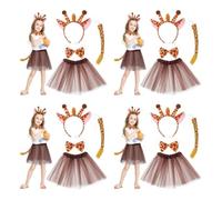 Healeved 4 Set Set Costume Giraffa Bambina in Poliestere per Feste