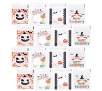 Healeved 400 Pezzi Sacchetti per Caramelle in Plastica Adesivo Autoadesivo Sacchettini per Biscotti Tema Halloween Arancia Leggeri e Sicuri per Feste di Halloween