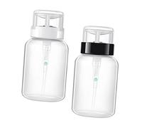 Healeved 4pezzi Bottiglie Dispenser Pompa Per Liquido Rimuovi Smalto Con Design Bloccabile e Bocca Pressione Nero e Bianco Per Conservare Detergenti e Prodotti Liquidi
