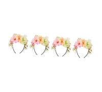 Healeved 4pezzi Cerchietto Elegante Con Fiori Di Giglio Per Donne Accessorio Per Per Matrimoni Feste e Occasioni Speciali Comodo e Fresco Adatto Tutti Gli Stili
