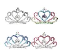 Healeved 4pezzi Combinazione Corone Accessori Per Per Design Compleanni e Spettacoli Rosa