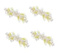 Healeved 4pezzi Fermaglio Per Forma Di Giglio Delle Valli Clip Per Donne Accessorio Elegante Per Occasioni Speciali e Uso Quotidiano Design Unico e Affascinante Facile Da Aprire e Chiudere