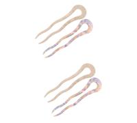 Healeved 4pezzi Forcine U-shaped Per Chignon Eleganti Accessori Per Acconciature Per Chiome Spesse e Raccolte Stabili Creste Design Classico Per Ogni Occasione