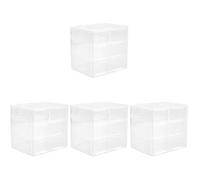 Healeved 4pezzi Organizer Per Lenti Contatto Trasparente Scatola Con Comparti Per Ottimizzare Lo Stoccaggio Design Compatto e Portatile Per Casa e Viaggi