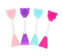 Healeved 4pezzi Spazzola Per Pulizia Viso Silicone Doppia Testa Strumenti Per Applicazione Maschera e Della Multifunzionale