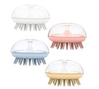 Healeved 4pezzi Spazzola Portatile Massaggiante Per Capelluto Per Shampoo e Bagni Per Capelli Setole Che Si Adattano Perfettamente Al Capelluto