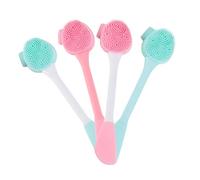 Healeved 4pezzi Spazzole Silicone Per Pulizia Viso Strumenti Per Lavaggio Faciale Doppia Testa Per Esfoliazione e Massaggio Facili Da Usare e Profondamente Efficaci Per e Luminoso