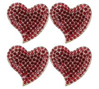 Healeved 4pezzi Spilla a Forma Di Cuore Con Strass Spilla Commemorativa Per La Festa Degli Innamorati Accessori Eleganti Per Donne Da Sposa Gioielli Per Occasioni Speciali