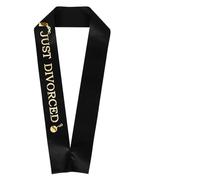 Healeved 5 Fasce da Divorzio Satinato Nero e Oro Fascia Appena Divorziata per Feste di Divorzio e Addio al Nubilato Cintura Cerimoniale Elegante per Donne e Uomini