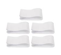 Healeved 5 Pezzi Fasce da Capitano Calcio Bianche in Nylon Resistenti Regolabili Unisex per Allenamento Sport di Squadra Basket Lutto Bracciali Riconoscimento Abbigliamento Sportivo