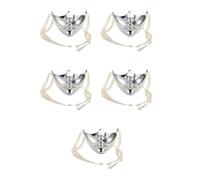 Healeved 5 Pezzi Mezza Maschera Meccanica in Plastica Argento per Uomini e | Decorazione da Stanza e Feste, Stile Fashion Leggero, Lavorazione Robusta, Uso Versatile