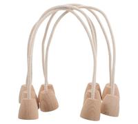 Healeved 5 Pezzi Porta da Croquet Sostitutiva in Legno con Corda in Cotone Beige, Resistente al Vento e Facile da Montare per Giochi All'aperto nel Parco