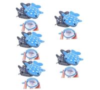 Healeved 5 Set Portamonete Di Peluche Per A Forma Di Squalo + Grigio Portamonete Da Spiaggia Per Ragazzi A Forma Di Squali Borsa Da Viaggio Per Ragazze Mini 2 pezzi * 5