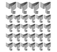 Healeved 50 Clip per Ripiani in Ferro Argento per Armadietti e File Cabinet, Supporti per Scaffali Compatibilità e Disposizione Flessibile dello Spazio, Confezione da 50 Pezzi per Ufficio
