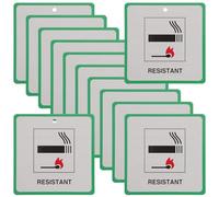 Healeved 50 Etichette di Avvertenza Antincendio per Mobili 90X90Mm Verdi Foro Etichette di Sicurezza Antincendio Resistenti e Rivestite per Uso Industriale e Domestico