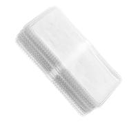 Healeved 50 Manicotti per Monete in PVC Trasparente 48X100Mm Buste Bifacciali Pieghevoli per Collezionisti Porta Medaglie Resistente per Esposizioni e Viaggi