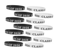 Healeved 50 Pezzi Braccialetti Silicone Graduation Class Of Wristbands Senior Resistenti e Leggeri per Festa e Ricordo Accessori Laurea Scuola Superiore