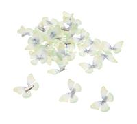Healeved 50 Pezzi Fermagli Farfalla in Tulle a Doppia Tela Verde Clip Capelli Decorativi per Bambine Ragazze e Donne Fermacapelli Pinza con Presa Sicura per Styling Versatile
