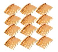 Healeved 50 Pezzi Pettini Laterali per Capelli in Plastica Trasparente Denti Resistenti e Leggeri Pettine Inserto per Donna Portatile e Delicato Sul Capelluto