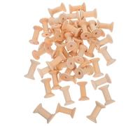 Healeved 50 Pezzi Rocchetti di Legno Vuoti Vintage per Artigianato Bobine di Cotone Base Stabile Rocchetti di Filo per macramè e Ricamo Fai da Te Organizer per Spago e Nastri